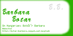 barbara botar business card